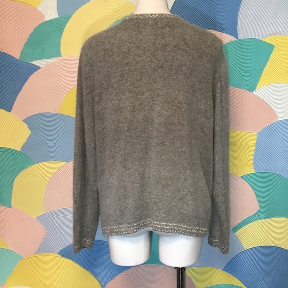 Urban Works glass beaded Angora gray sweater size 2X - Picture 6 of 7